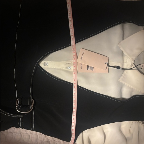 NWT Cinq à Sept Black and Cream Long Sleeve Dress - Picture 7 of 8